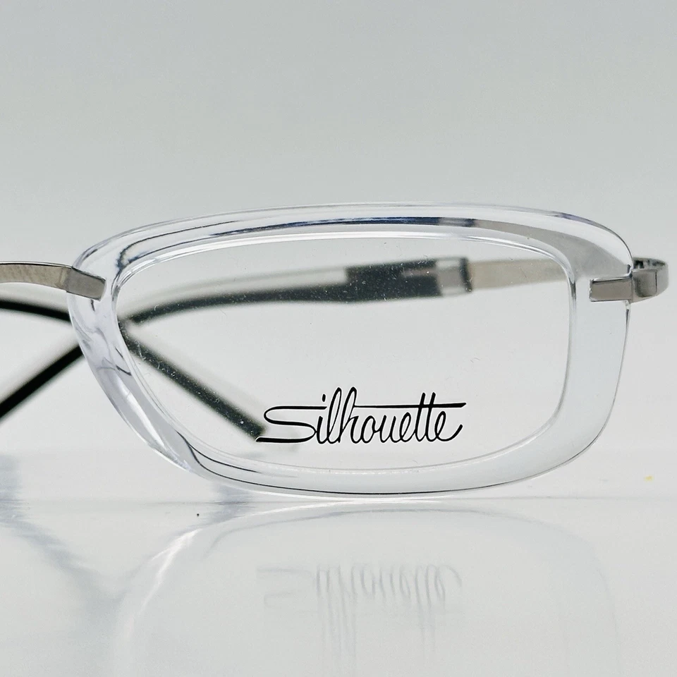 Silhouette Eyeglasses Women Oval Transparent Silver Mod. SPX M 2817 NEW - Image 2 of 4