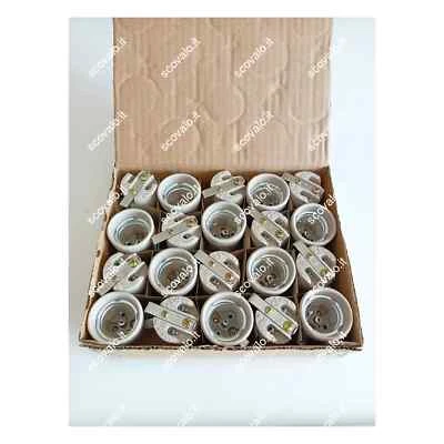 portalampada in ceramica con staffetta 90 gradi E27 20 pezzi