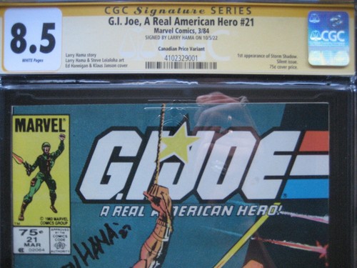 G.I. Joe A Real American Hero #21 CGC 8.5 SS **Signed Larry Hama** Canadian RARE - Afbeelding 4 van 5