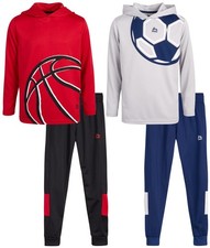 Boys Tracksuit Set - 4 Piece Athletic Pullover Waffle Thermal Hoodie and Tric...