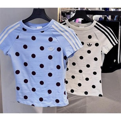 Neu Damen T-Shirt Originals Slim Cali Polka Dot Sport Freizeit Top KV1193