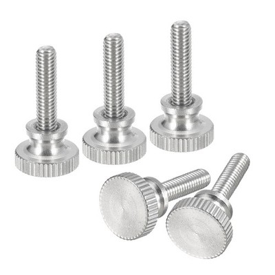5pcs M4x16mm Knurled Thumb Screws 304 Stainless Steel Flat Knurled Thumb Screws