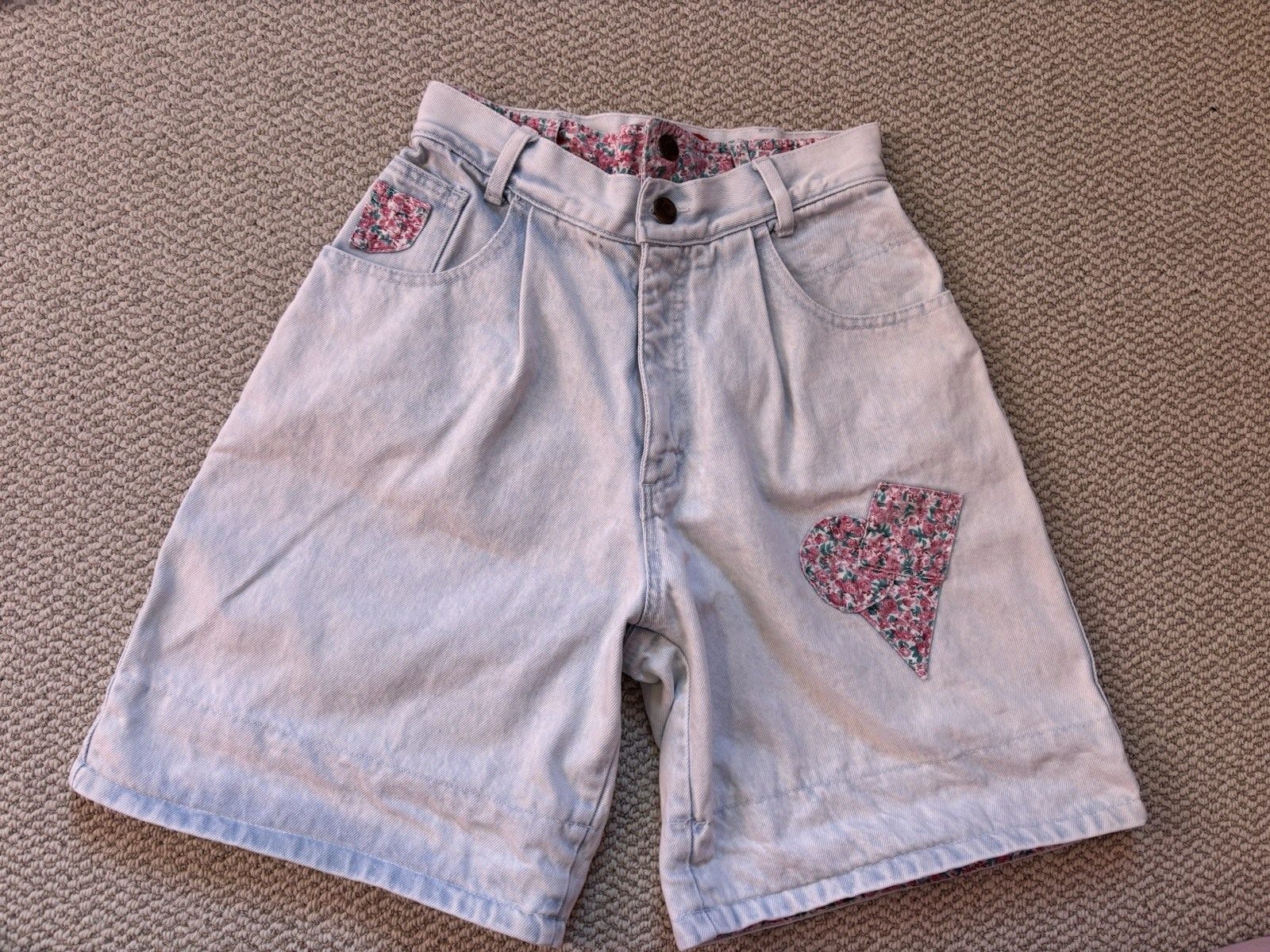 Vintage 80s No Problem! Patchwork Acid-Washed Den… - image 2