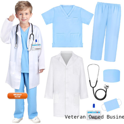 Giftinbox Doctor Costume For Kids Doctor Lab Coat For Kidsreal Stethoscope