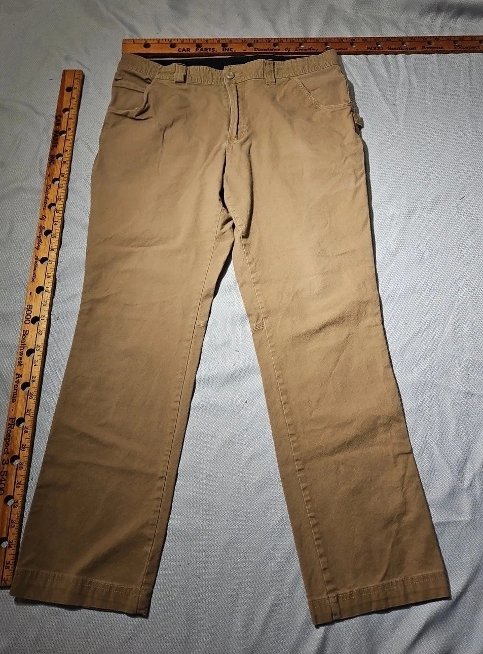Columbia Pants Mens 34x34 Beige Carpenter Outdoor Casual Canvas Workwear
