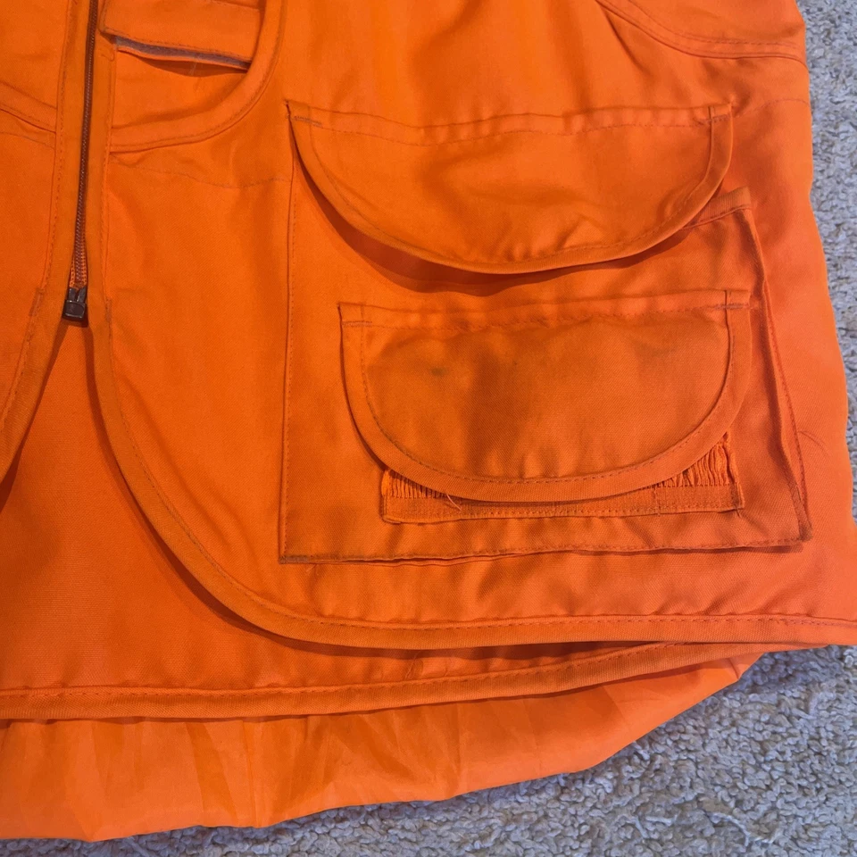 Master Sportsman Blaze Orange Hunting Vest Game Bag Size Large Outdoor Rugged - Image 4 of 4