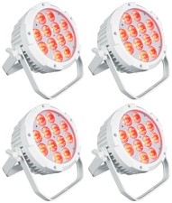 4 Rockville WET PAR PRO White Indoor/Outdoor Wash Up Lights Restaurant Stage