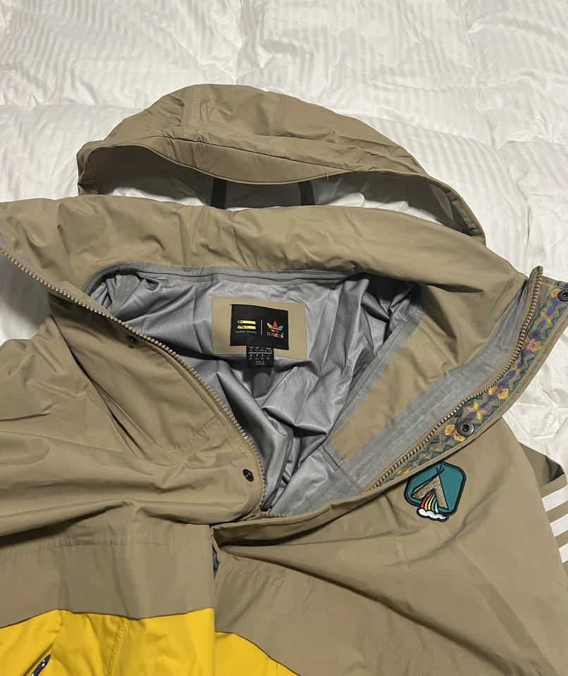 adidas x Pharrell Williams Human Race HU Anorak Jacket Yellow Mens Sz XL Worn 1x - Image 4 of 4