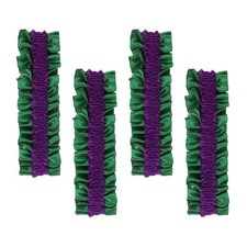 Armband Garter, 4pcs Anti-Slip Sleeve Garter Men Shirt Sleeve, Purple on Green