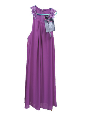 Gr. 18 lila/pflaume Abend Party Tunika Abendkleid neu mit Etikett
