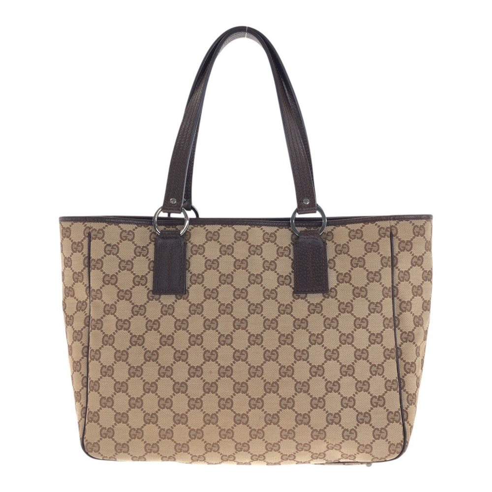 GUCCI GG canvas 113017 Tote Bag Shoulder Bag Beige brown GG canvas/leather GG