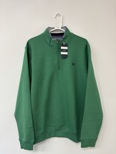 Men's Crew Clothing Company Classic 1/2 Zip Sweat Pine Green  2XL Item MXD002