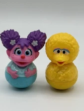 Just Play Sesame Street Wobble Toys Figurines Big Bird And Abby Cadaby For Baby