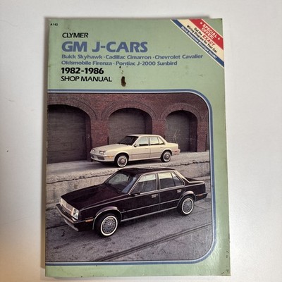 Clymer GM J-cars Shop Manual 1982-1986 Skylark Cimarron Cavalier Sunbird J-2000