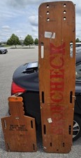 6 Foot Long EMS Life Squad Wooden Stretcher Spineboard and short back board set