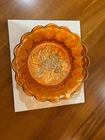 Vintage Imperial Carnival Glass Marigold Grape Vine Leaves  10" Round Bowl