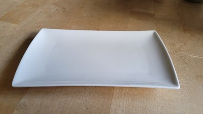 Servierplatte MAXWELL & WILLIAMS 12X20 cm, White Basics, neuwertig