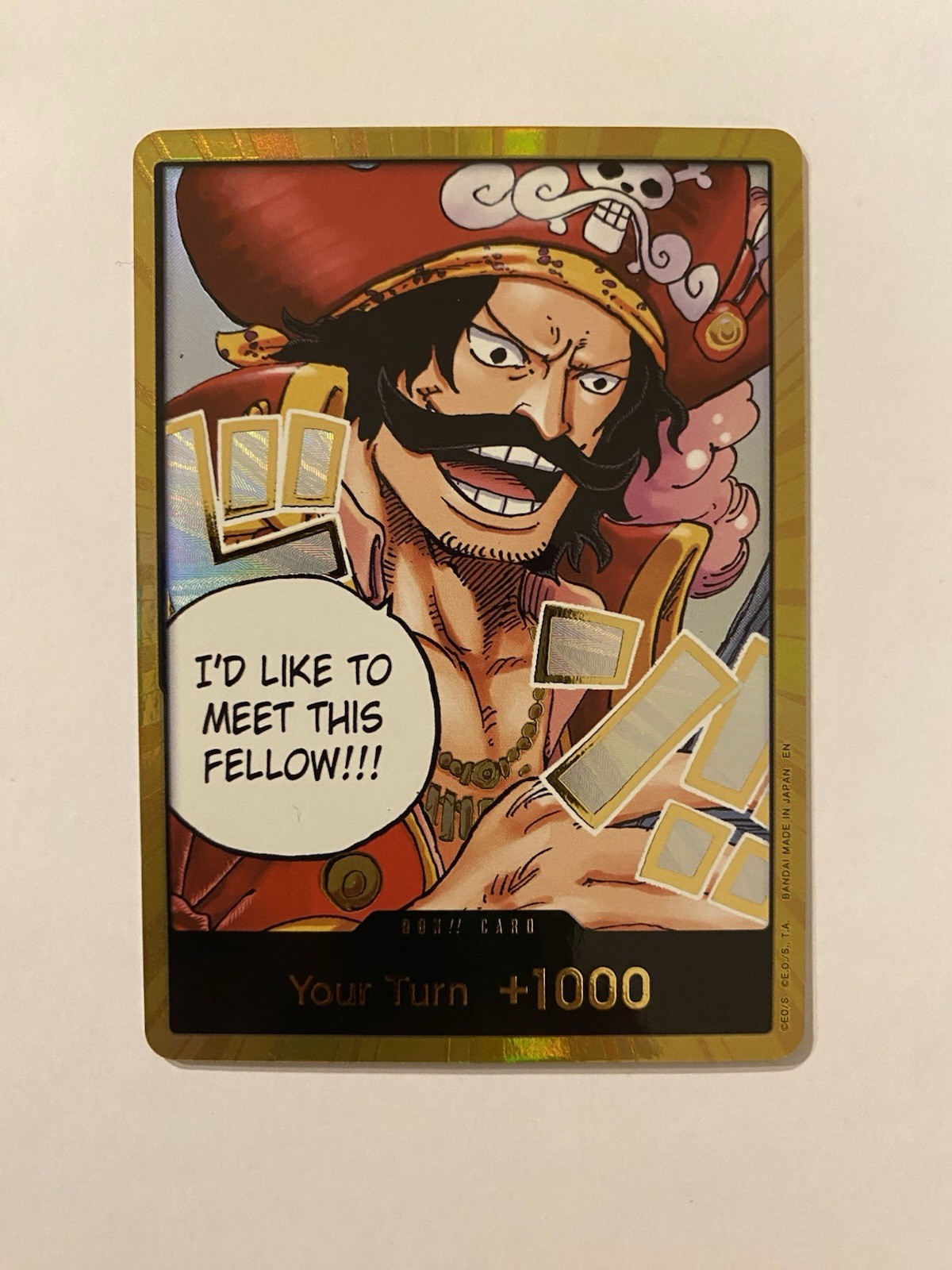 One Piece Carrying On His Will Don!! Card Gold Alternate Art #OP13
