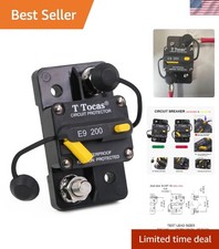 200 Amp Waterproof Circuit Breaker with Manual Reset for Automotive  Marine Use