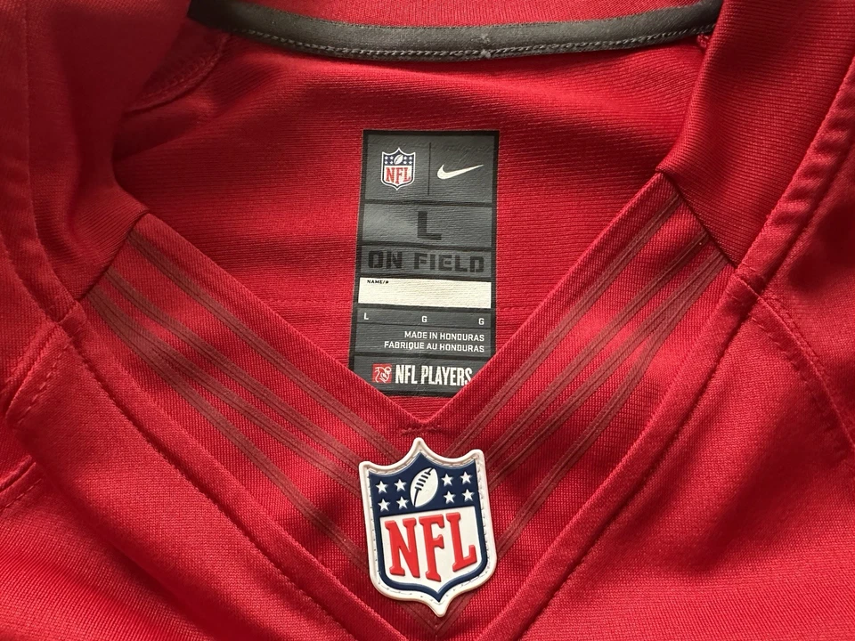 Colin Kaepernick #7 旧金山 49 人队 NFL 红色缝制比赛球衣男式大号 — 第 3/4 张图片