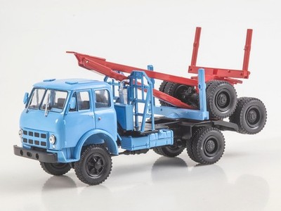 1:43 NEW!!! Timber truck MAZ 509A Anhänger GKB 9871 russian Modimio #116 UdSSR