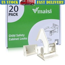 Child Safety Cabinet Locks 20 Pack Baby Proofing Easy Install Strong Adhesive US