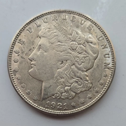 1921 Morgan Silver Dollar $1 Coin 0.9 Fineness Circulated US