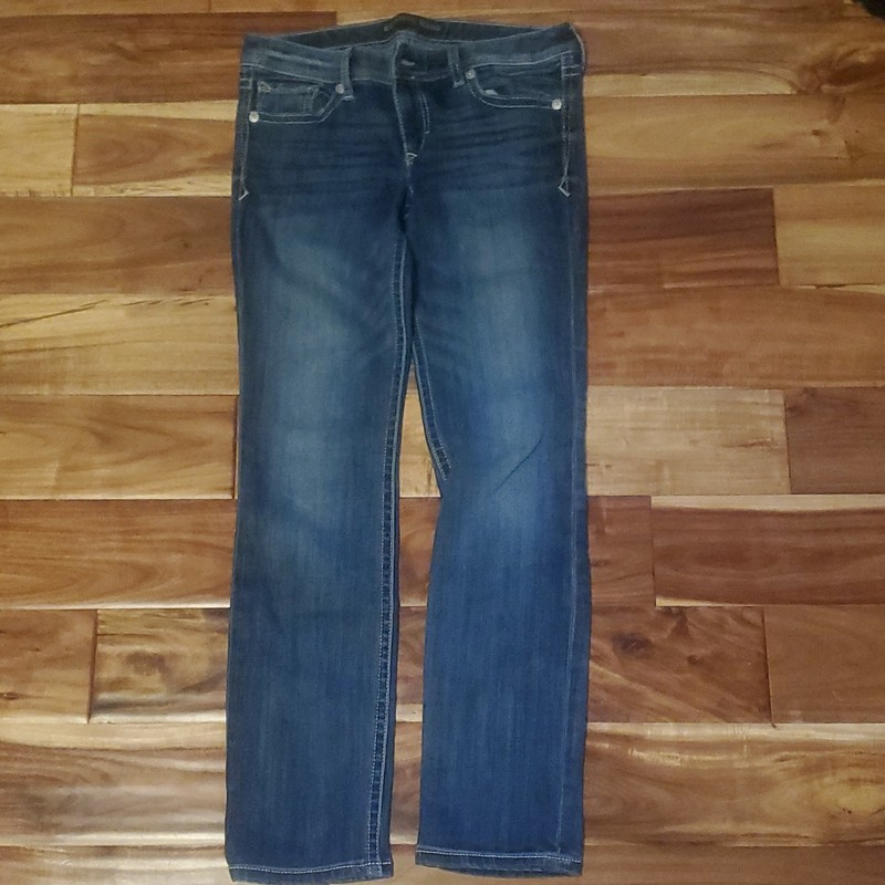 #4 Express Women’s Skinny Low Rise Blue Medium Wash Denim 5-Pocket Jeans 