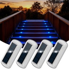 Solar Deck Lights Outdoor Waterproof, Deck Lights Solar Powered, Driveway Mar...