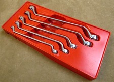 Nice Snap On No.xo605 Sae 5-pc Box End 60 Deep Offset Wrench Set 38 - 78 Nice Snap On No.xo605 Sae 5-pc Box End 60 Deep Offset Wrench Set 38 - 78