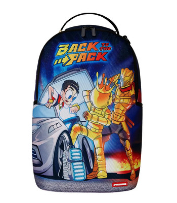 Sprayground Bag To The Future Abime Backpack New Black Bookbag Large School Bag
