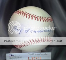 Ray Dandridge Jsa Authenticated Signed National League Baseball Autograph