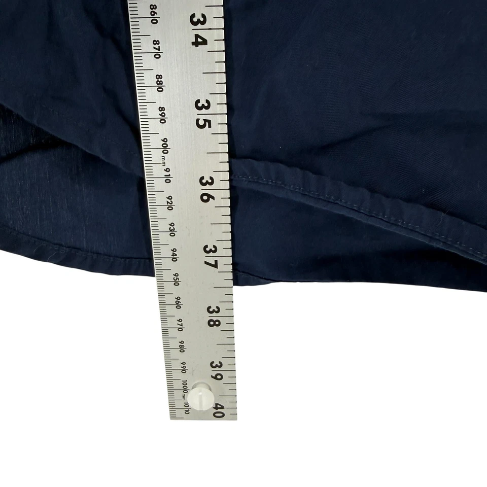 Vestido Camisa Lauren Ralph Lauren Petite Grande Azul Marino Con Botones Informal Preppy Foto 4 de 4