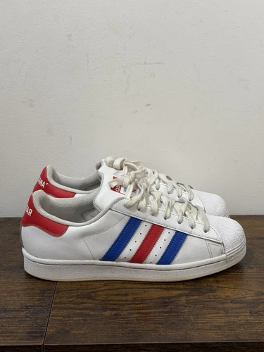 Scarpe da ginnastica Adidas Americana Vs Superstar bianche rosse blu taglia UK 7 US 7 5 EU 40 5