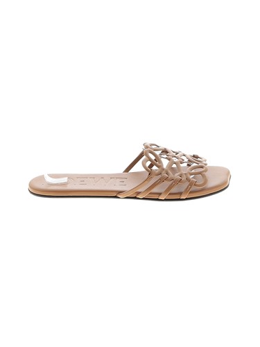Loewe Women Brown Petal Anagram leather slides EUR 40