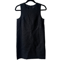 Theory Size 2 Black Eyelet Shift Dress, sleeveless, lined