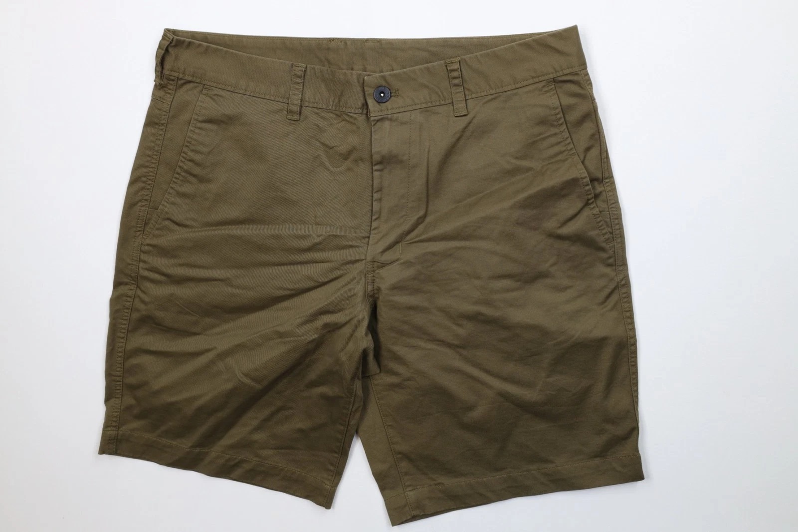 The North Face Mens Size 34 Faded Spell Out Trekking Hiking Chino Shorts Green