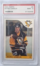 1985 TOPPS MARIO LEMIEUX RC # 9 PSA 9 MINT ROOKIE RARE 