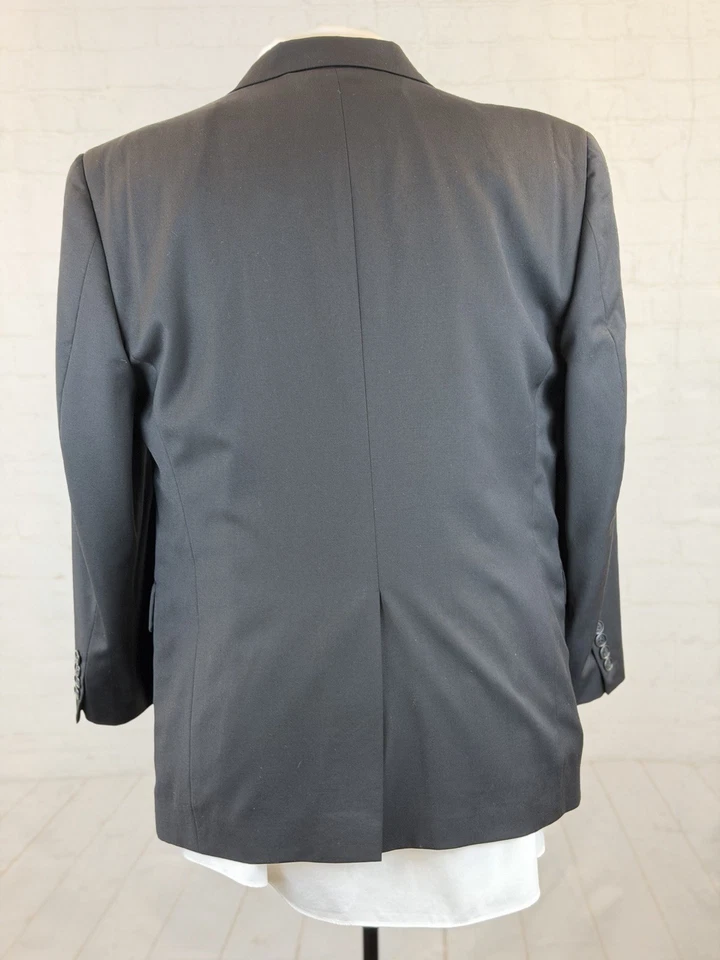 Traje de tres botones negro liso Austin Reed para hombre 42S 34X27 $595 Foto 4 de 4