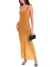 Faithfull The Brand Biarritz Singlet Silk Maxi Dress Women's Orange 6