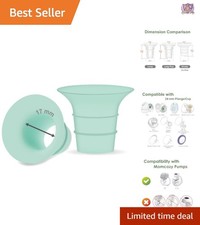 Breast Pump Flange Insert Silicone 17mm Compatible with Momcozy Medela