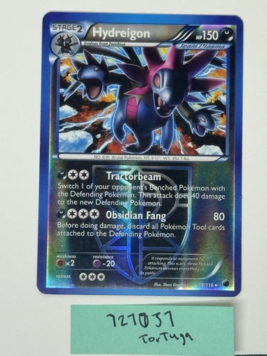 Pokemon TCG Plasma Freeze Hydreigon 78/116 Reverse Holo Rare EN