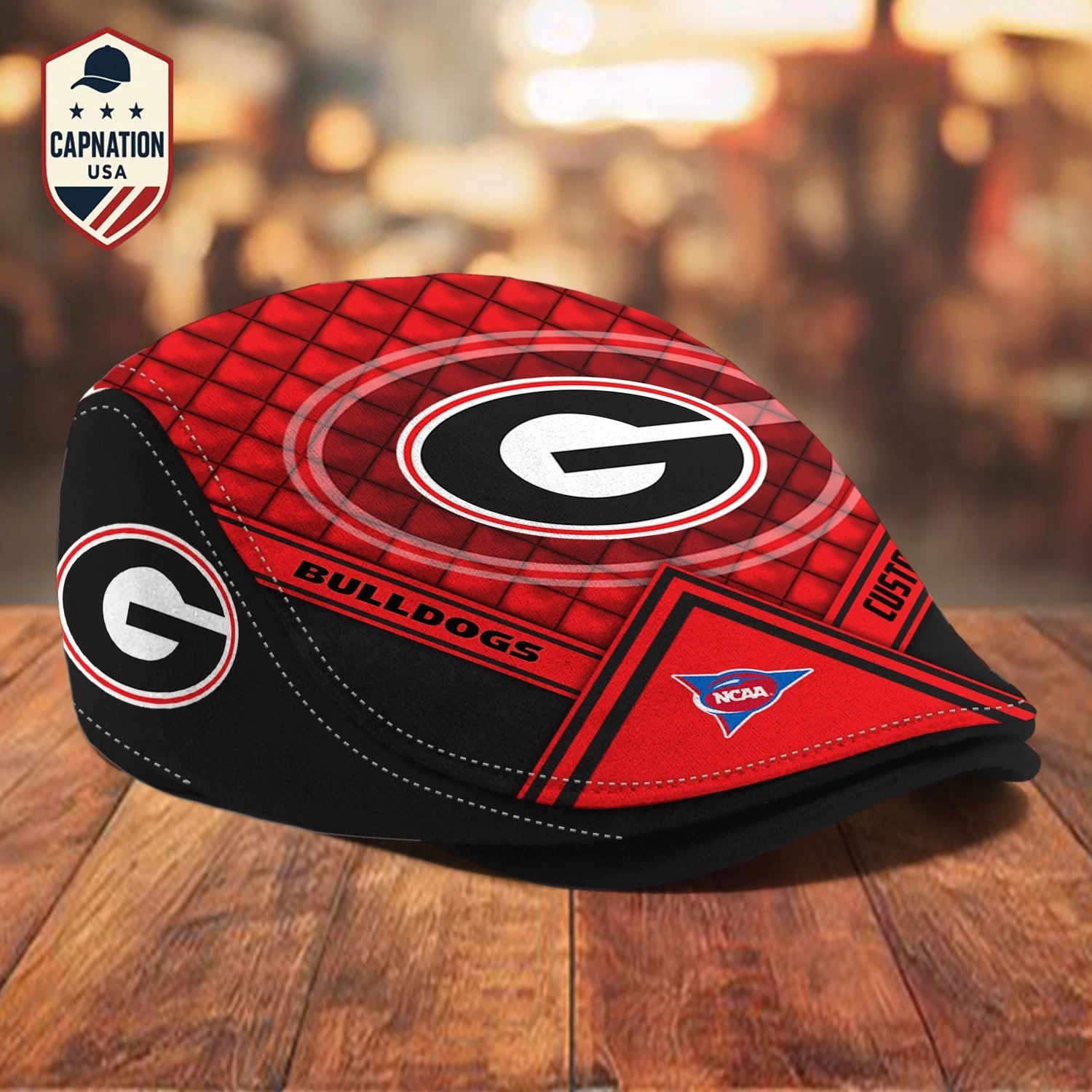 Georgia-Bulldogs-Jeff Cap Custom Name NCAA Jeff Cap Driving Cap Golf Cap