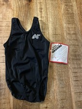 Alpha Factor little Girls Leotard, Gymnastics, Dance, Black Size Csm