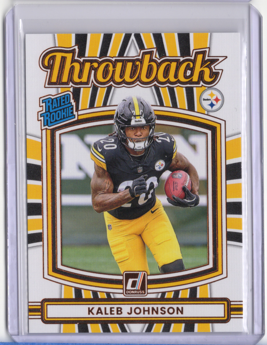 2025 Panini Donruss - Kaleb Johnson #46 Throwback Rated Rookie (RC) Steelers