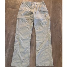 The North Face Convertible Cargo Pants Womens 2 Tan Excellent Hiking Zip Off