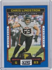 2023 Score - Chris Lindstrom #41 Showcase Blue /100 Atlanta Falcons