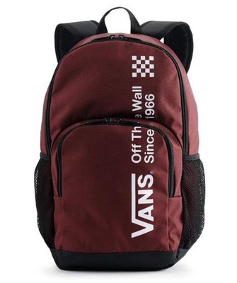 Vans Alumni Pack Unisex Backpack School Burgundy/ Black  HTF