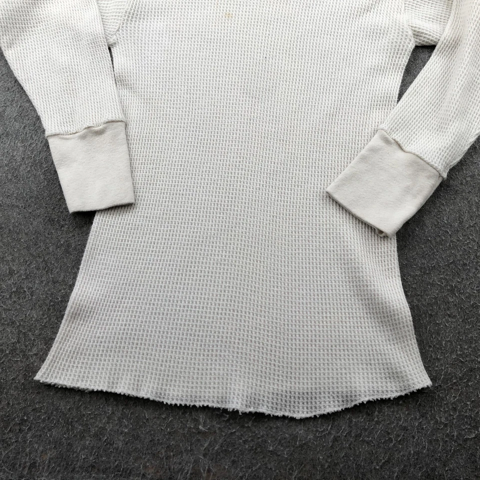 Camisa Térmica Dickies De Colección Para Hombre Mediana Blanca Tejida Waffle Manga Larga Hecha en EE. UU. Foto 2 de 4