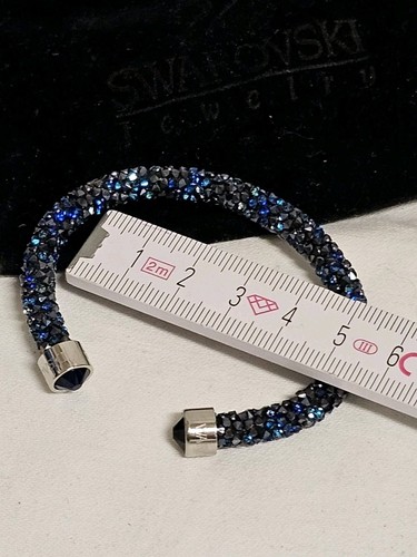 Swarovski Crystal Armspanger Sternenstaub Dunkelblau facettiert Bracelet - Bild 4 von 14
